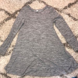 Grey Long-sleeve Dress